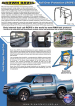Brown Davis Dual Cab Ford Ranger ROPS brochure