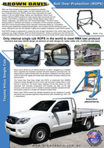 Brown Davis Single Cab Toyota Hilux ROPS brochure